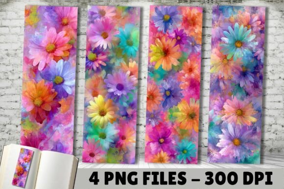Abstract Watercolor Floral Bookmark: A Touch of Artistry for Your Pages