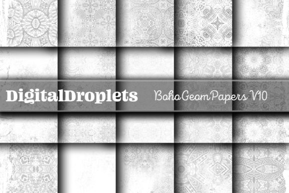 Boho Geom Papers Vol. 10: Unique Textured Backgrounds