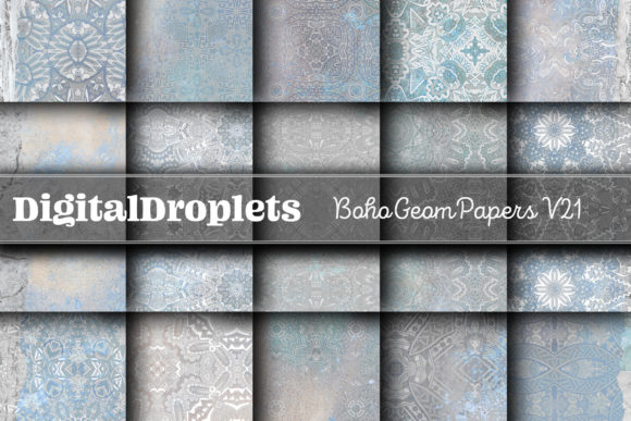 Boho Geom Papers Vol. 21: A Designer's Texture Toolkit