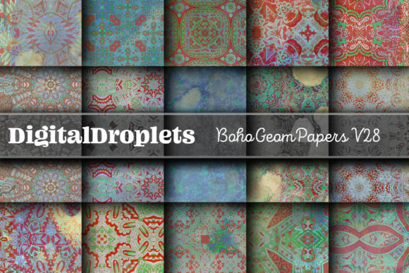 Boho Geom Papers Vol. 28 | Collection: Infuse Projects with Bohemian Charm