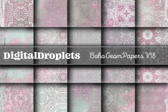 Exploring the Textured Layers of Boho Geom Papers Vol. 18