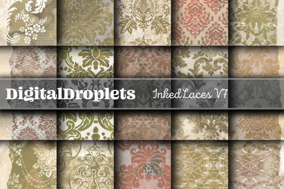 Inked Laces Vol. 7 | Collection: Vintage Textures for Modern Design