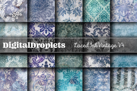 Laced Ink Vintage Vol. 4 | Collection: Textured Paper Sets for Authentic Design