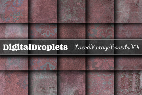 Laced Vintage Boards Vol.14: Textured Digital Papers for Your Projects
