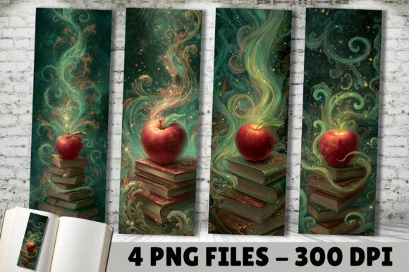 Rediscovering Charm: The Magic Red Apple Vintage Stacked Bookmark