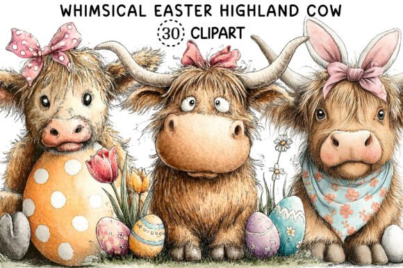 Whimsical Easter Highland Cow Clipart: A Designer's Guide
