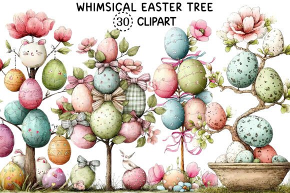 Whimsical Easter Tree Png Clipart for Creative Projects